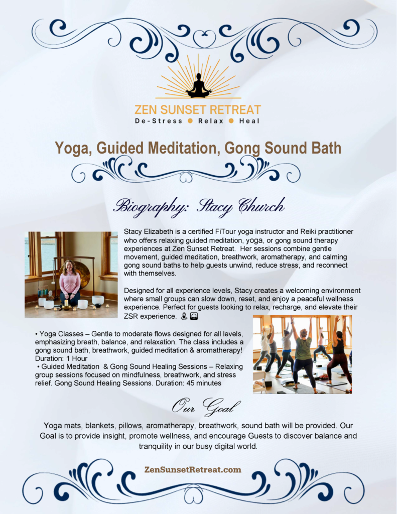 Yoga,  Reiki & Pilates Master- Stacy Church